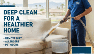 Professional couch cleaning service in Bakersfield removing deep dirt, allergens, and pet odors from upholstery