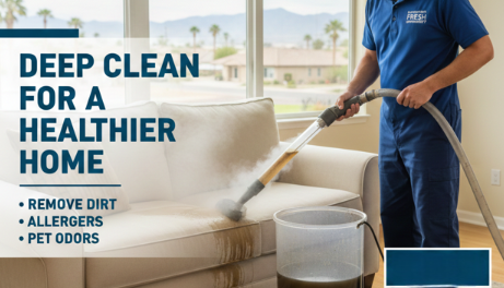 Professional couch cleaning service in Bakersfield removing deep dirt, allergens, and pet odors from upholstery